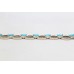 Sterling Bracelet 925 Silver Vintage Design Marcasite & Blue Stone Womens A484